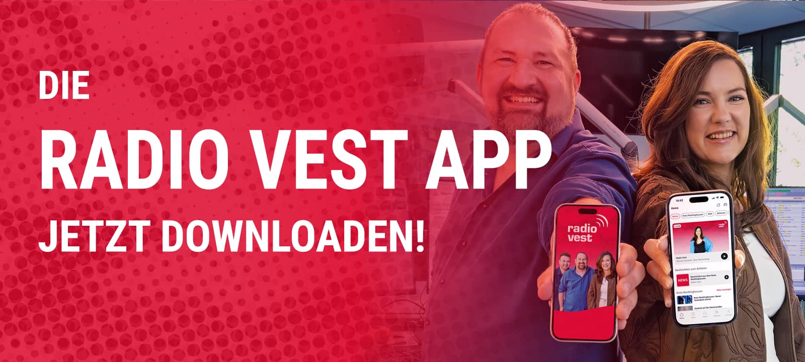 Jetzt die Radio Vest App herunterladen.