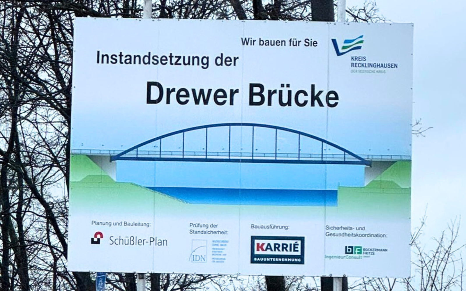 Marl: Dauerbaustelle Drewer Brücke - Kreis kündigt Baufirma 