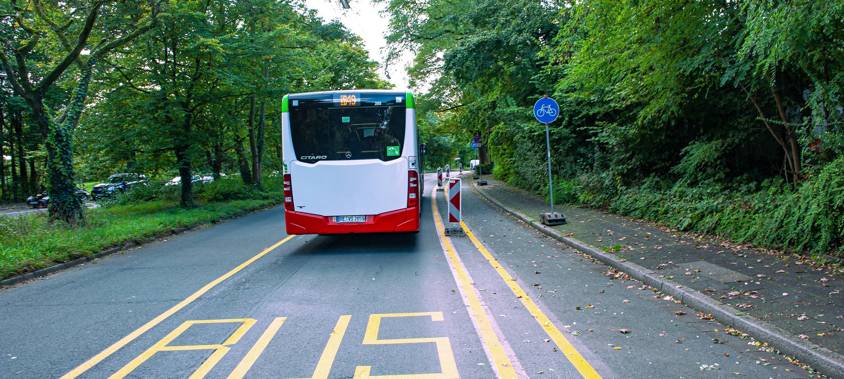 Busspur in Recklinghausen