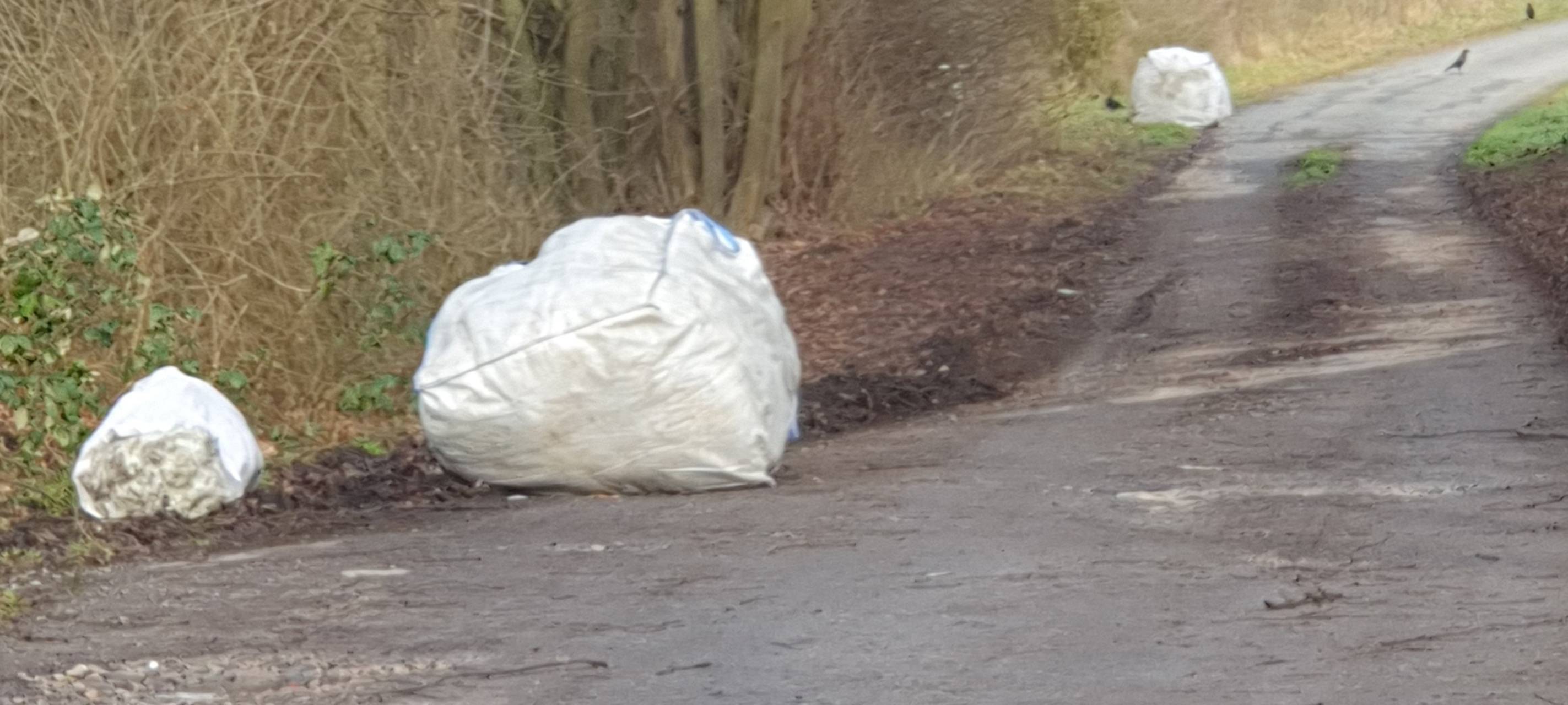 Große Säcke mit asbesthaltiger Wolle wurden in Waltrop abgelegt.