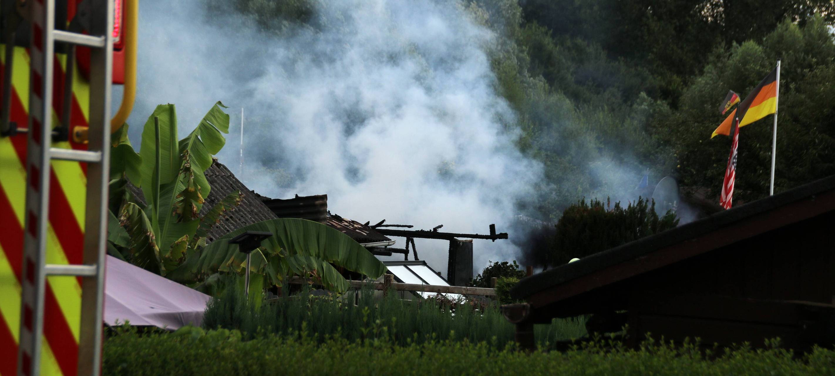 Herten: Feuer bei Kleingartenverein