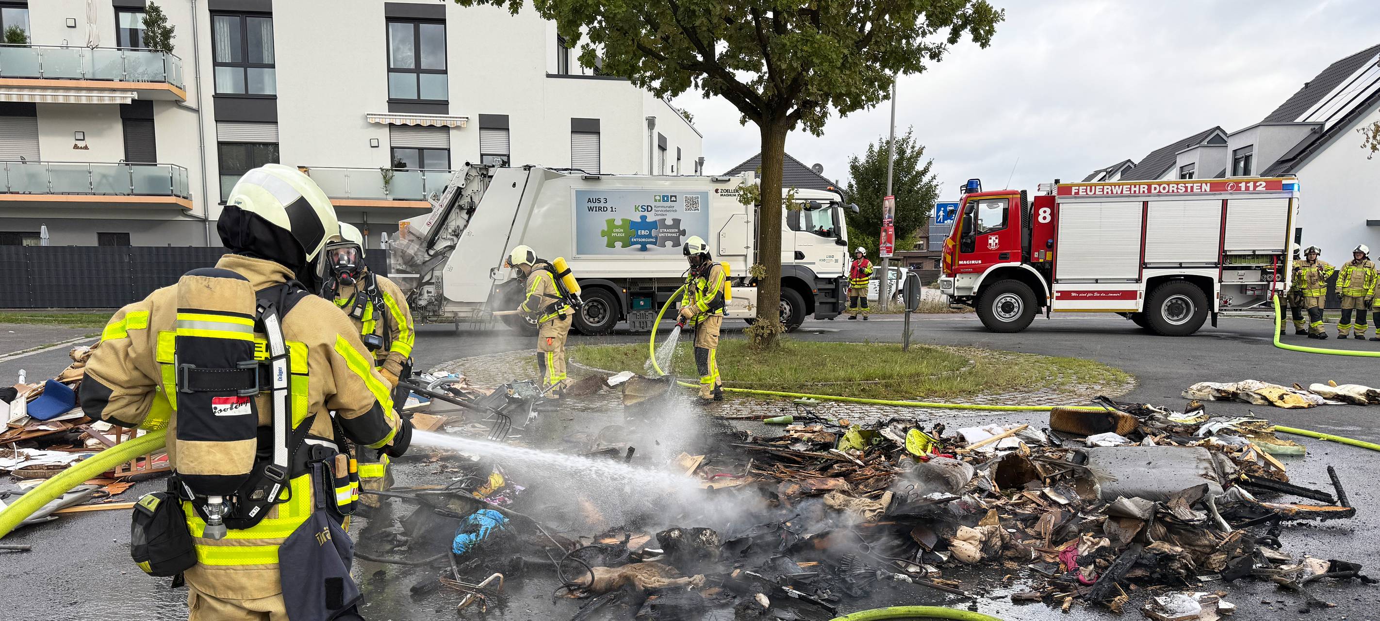 Dorsten: Akku löst Brand in Sperrmüllfahrzeug aus