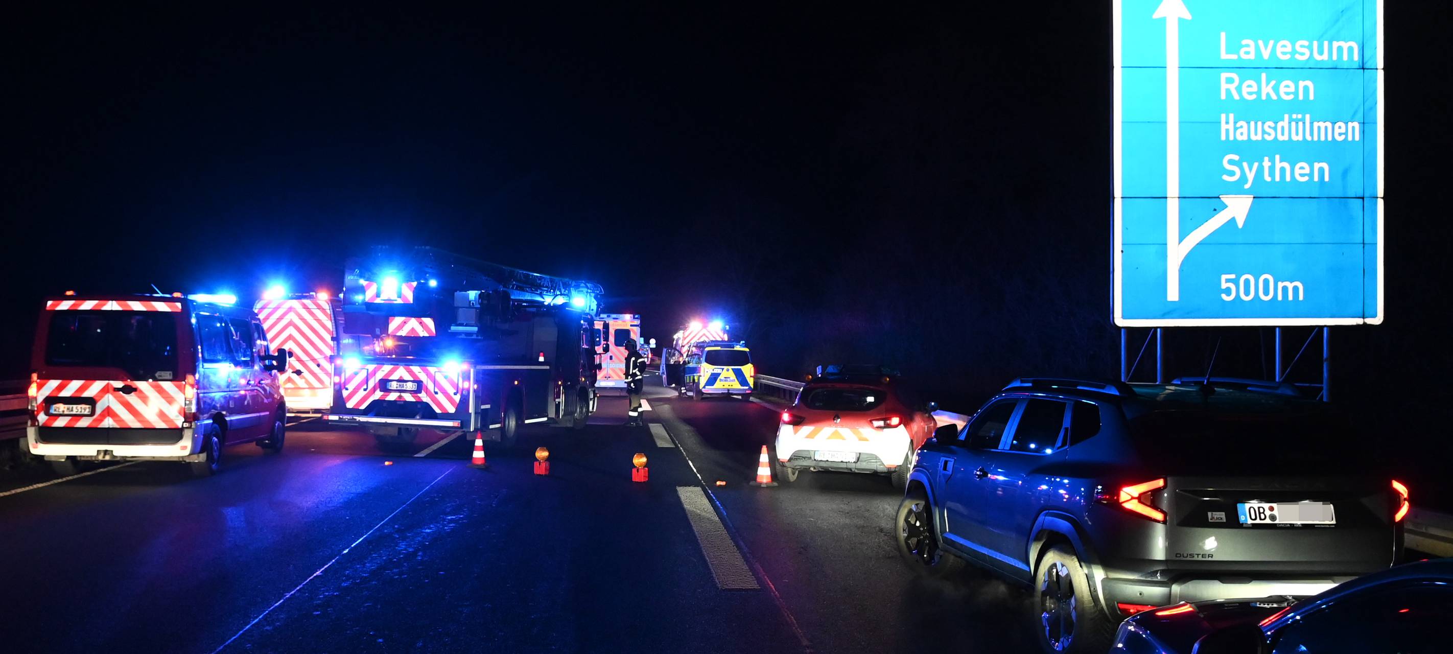 Tödlicher Unfall: Junger Mann stirbt auf A43 in Haltern