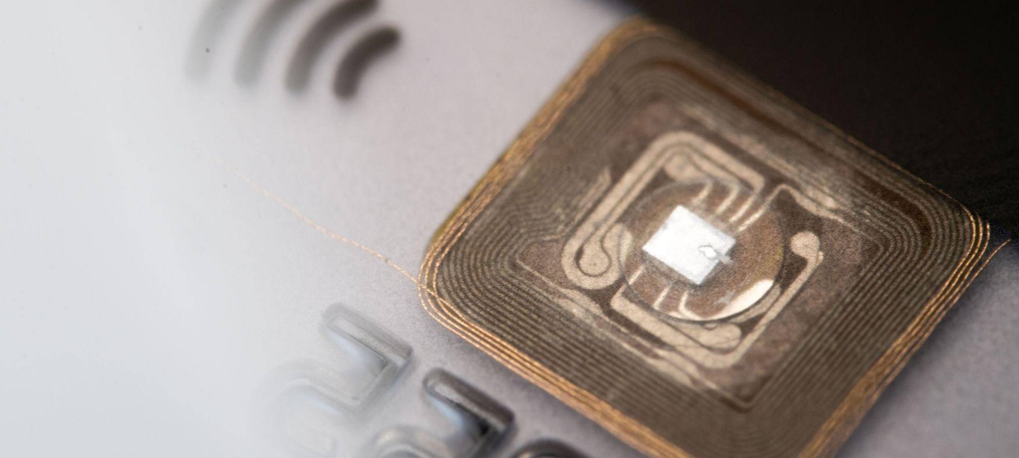 RFID-Chip in einer Kreditkarte