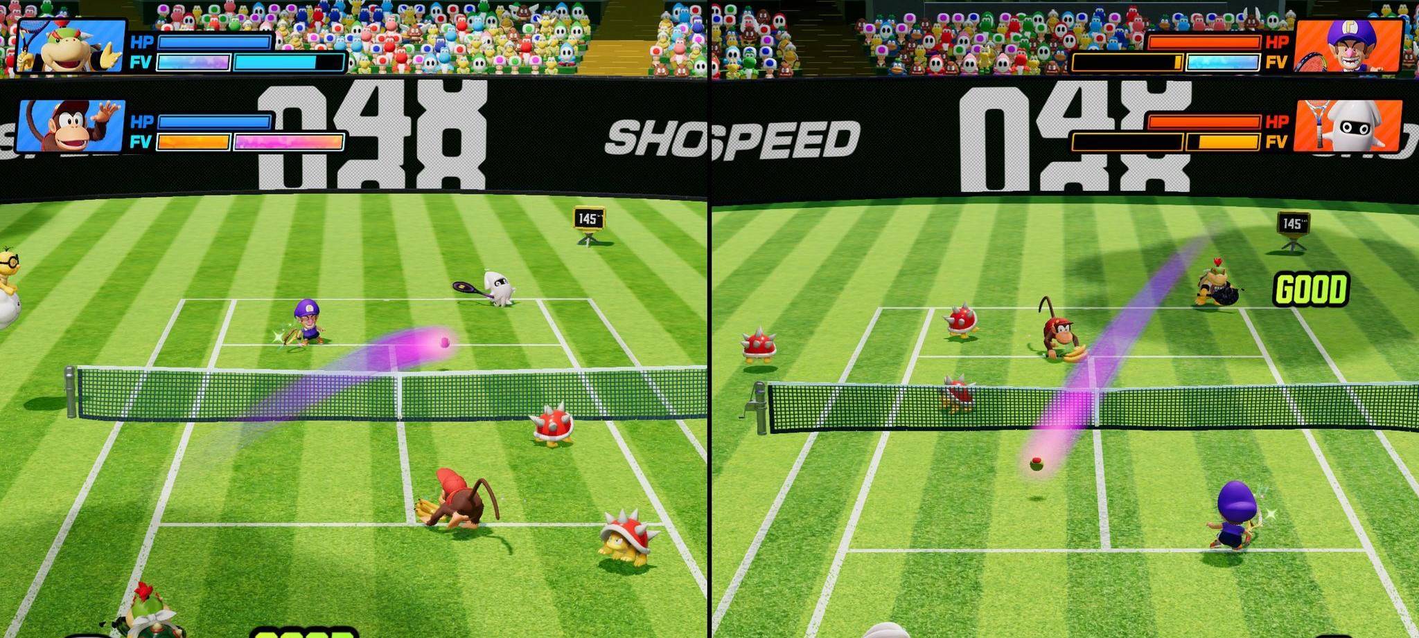 Screenshot vom Spiel «Mario Tennis Fever»