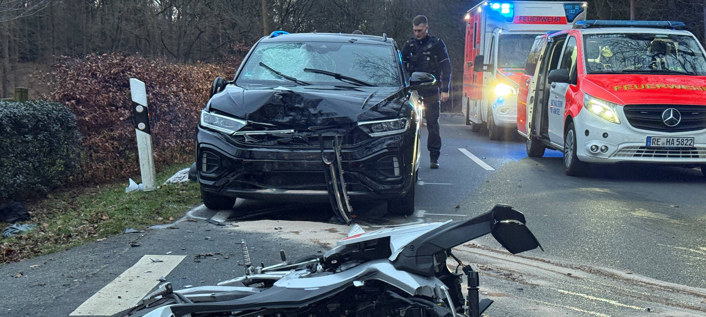 Schwerer Motorradunfall in Haltern-Lavesum