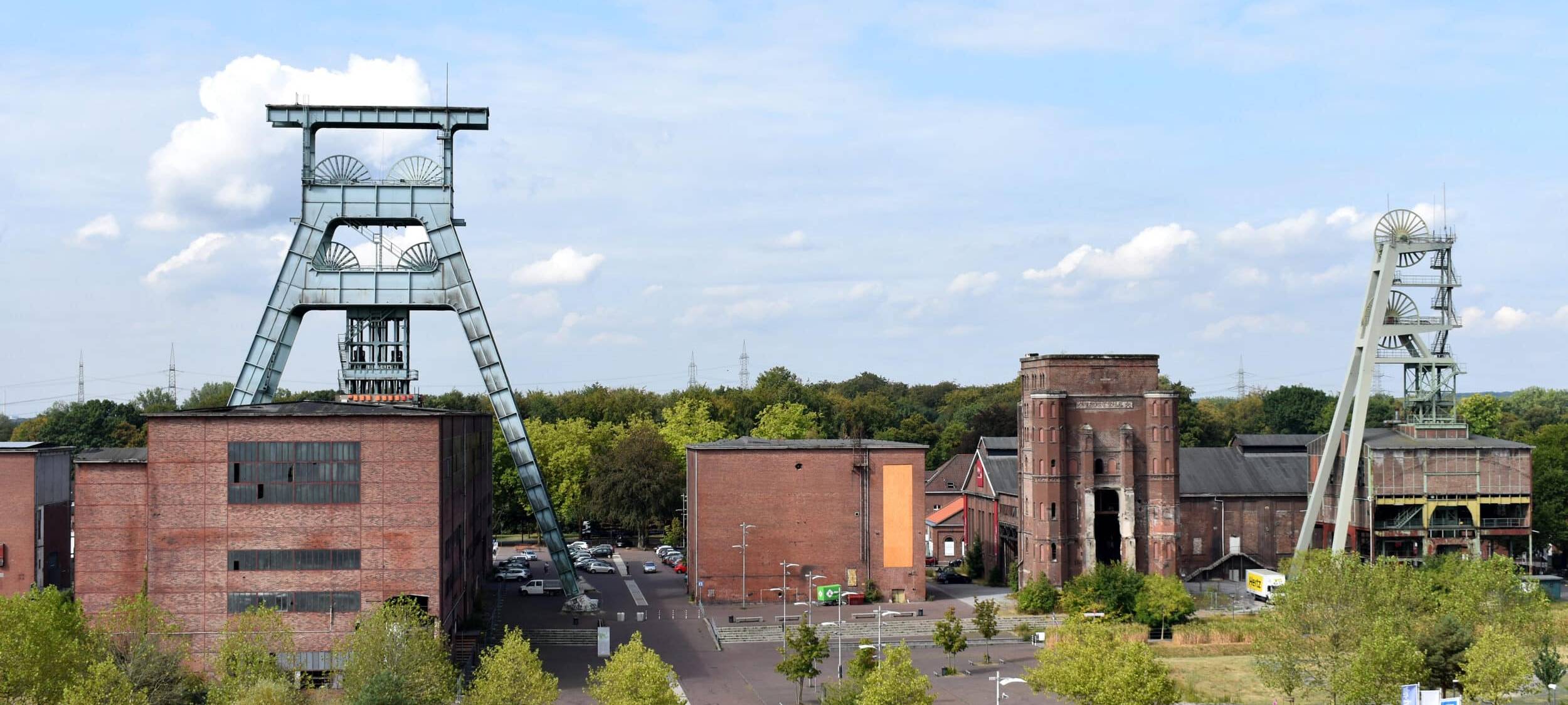 Das Zechengelände Ewald in Herten aus der Luft