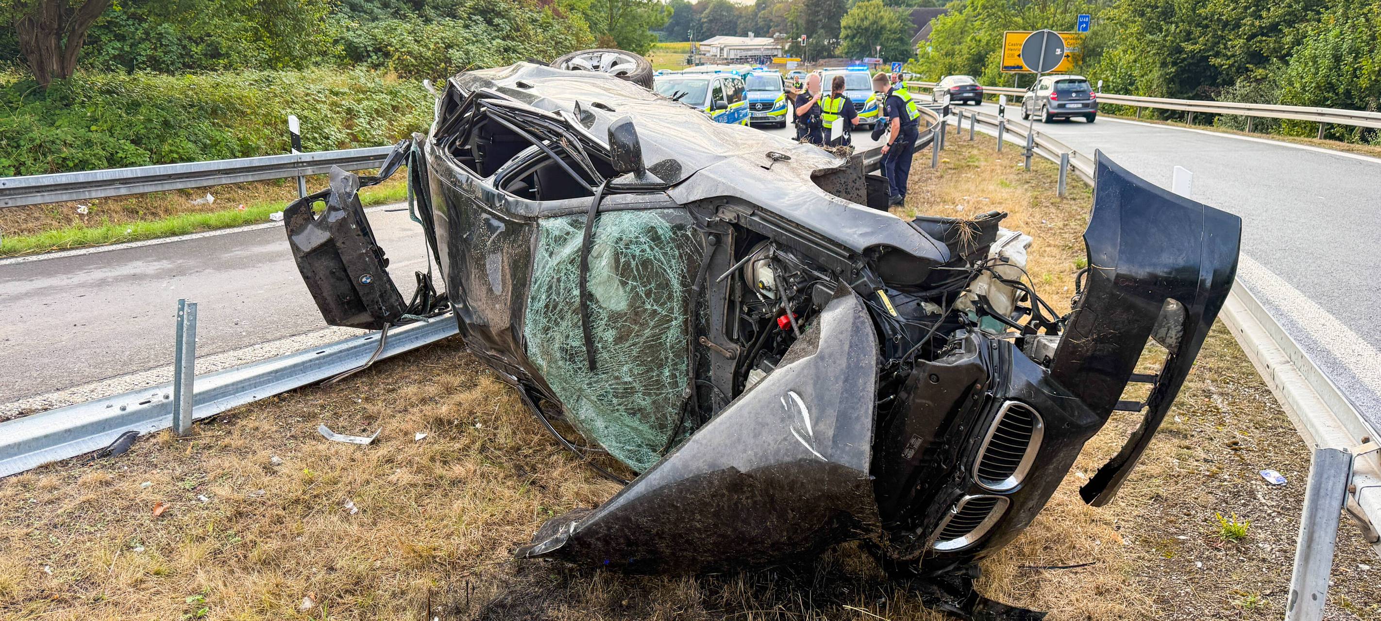 Waltrop: Heftiger Unfall nach Flucht über die A2