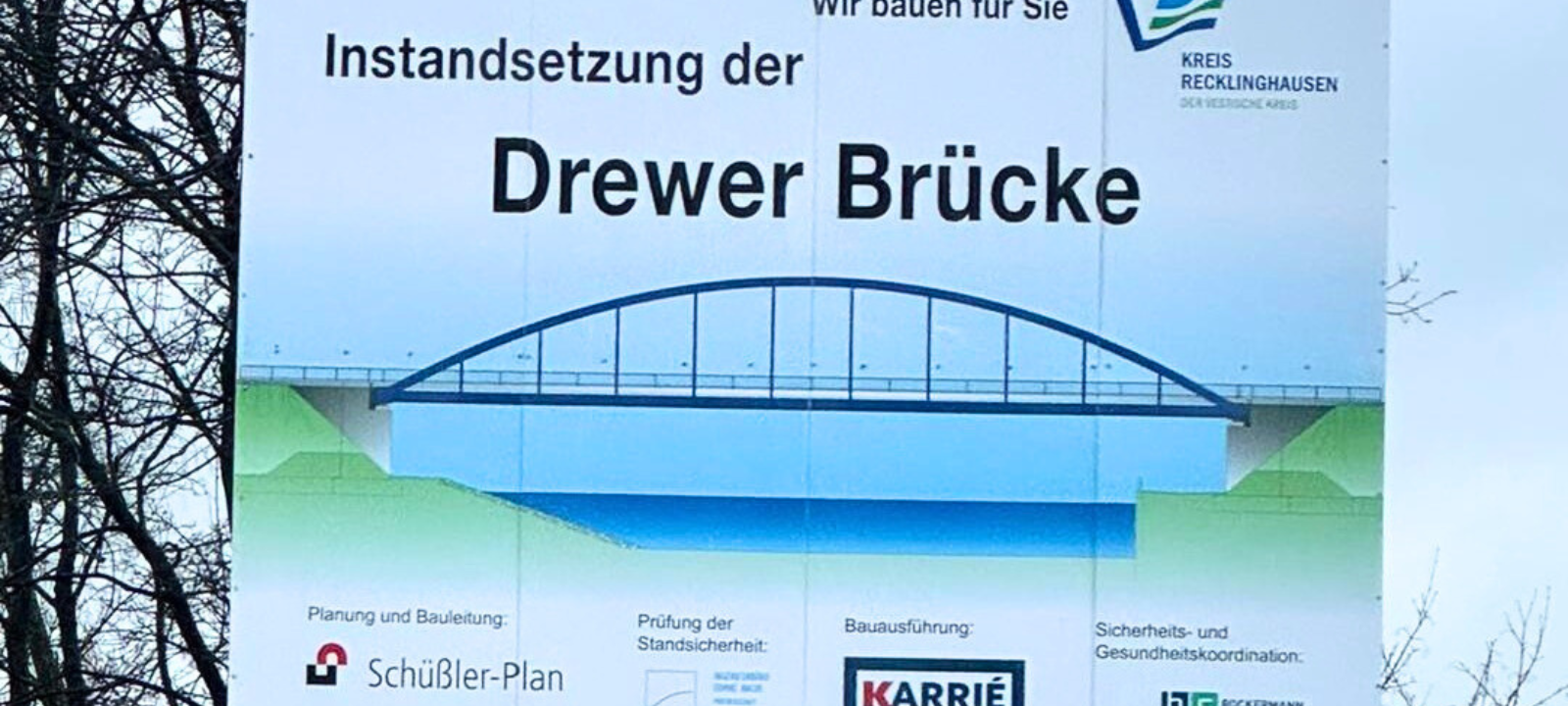 Marl: Dauerbaustelle Drewer Brücke - Kreis kündigt Baufirma